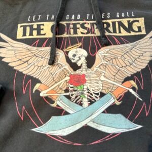 The Offspring Hoodie 2XL Black Let The Bad Times Roll Skeleton Graphic Pullover